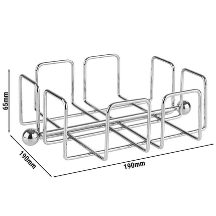GGM Gastro (6 pcs) Napkin Holder WIRE - Stainless Steel - for Cocktail Napkins - 190x190x65mm - with Weighted Arm