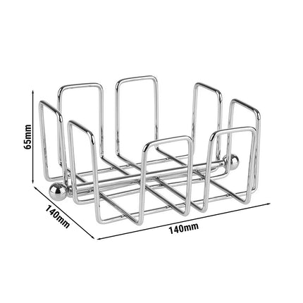 GGM Gastro (6 pcs) Napkin Holder - with Weight - BAR - Stainless Steel - for approx. 50 Cocktail Napkins - 140x140x65mm