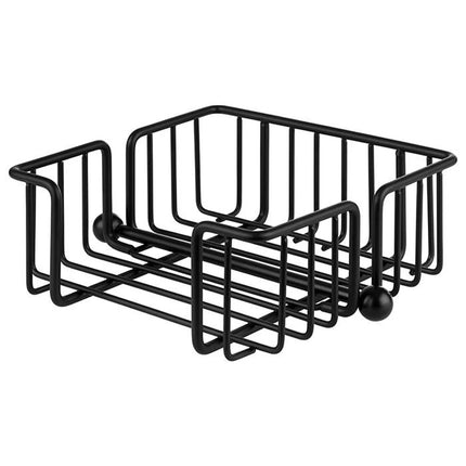 GGM Gastro (6 pcs) Napkin Holder - with Weighted Arm - URBAN - Metal - for Cocktail Napkins - 190x190x75mm - Black