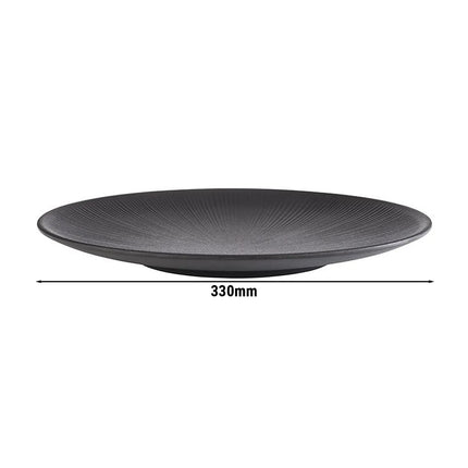 GGM Gastro (6 pcs) NERO | Pizza Plate - Melamine - Ø330mm - Black