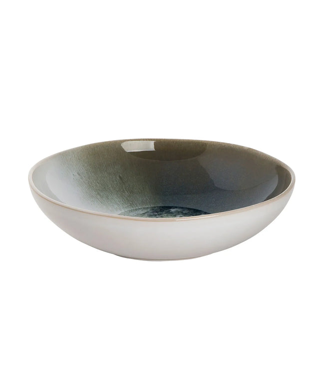 GGM Gastro (6 pcs) NORDIC | Deep Plate - Stoneware - Ø225mm - Green/White