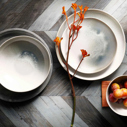 GGM Gastro (6 pcs) NORDIC | Deep Plate - Stoneware - Ø225mm - Green/White