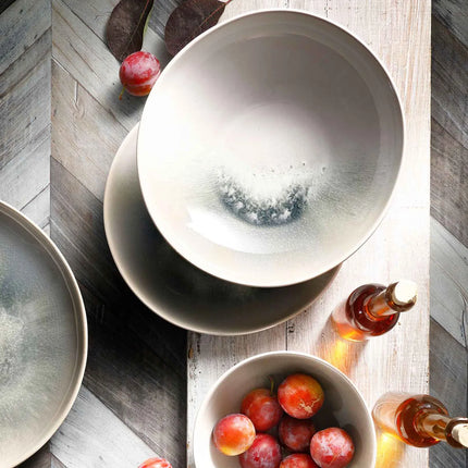 GGM Gastro (6 pcs) NORDIC | Deep Plate - Stoneware - Ø225mm - Green/White