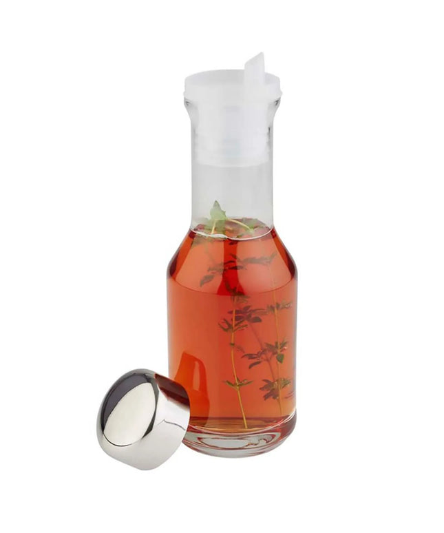 GGM Gastro (6 pcs) Oil and Vinegar Cruets - 200ml - Ø60mm - Height: 185mm - Glass; Stainless steel lid