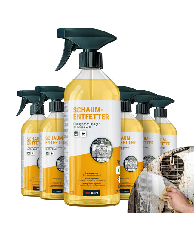 GGM Gastro (6 pcs) Oven & Grill Cleaner - 750ml - Foaming spray - Highly concentrated - Eco