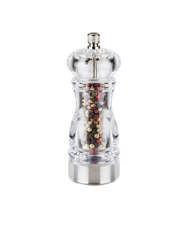 GGM Gastro (6 pcs) Pepper Mill PREMIUM - CLEARGRIND - Acrylic - Height: 150mm - Clear