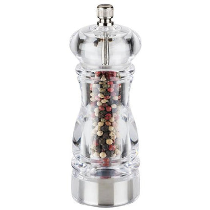 GGM Gastro (6 pcs) Pepper Mill PREMIUM - CLEARGRIND - Acrylic - Height: 150mm - Clear