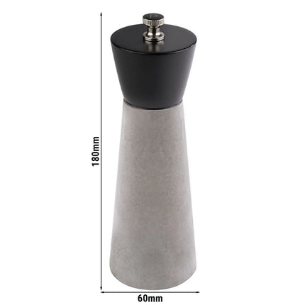 GGM Gastro (6 pcs) Pepper Mill PREMIUM - ELEMENT - Concrete - Height: 180mm - Grey