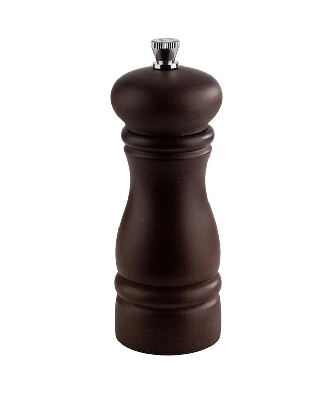 GGM Gastro (6 pcs) Pepper Mill PREMIUM - ETERNAL - Beech Wood - Height: 155mm - Dark Brown