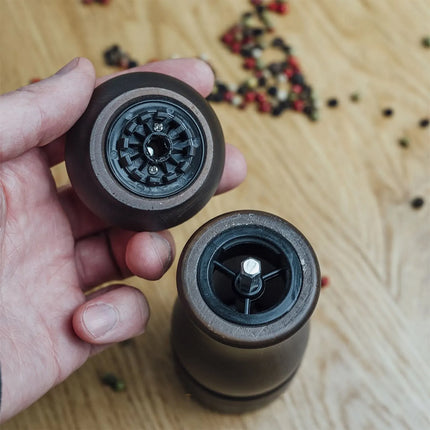 GGM Gastro (6 pcs) Pepper Mill PREMIUM - ETERNAL - Beech Wood - Height: 155mm - Dark Brown