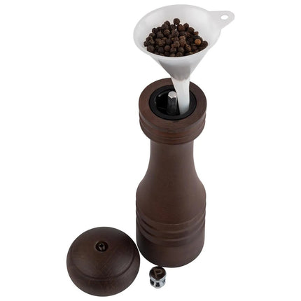 GGM Gastro (6 pcs) Pepper Mill PREMIUM - ETERNAL - Beech Wood - Height: 230mm - Dark Brown