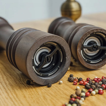 GGM Gastro (6 pcs) Pepper Mill PREMIUM - ETERNAL - Beech Wood - Height: 230mm - Dark Brown