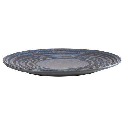 GGM Gastro (6 pcs) Plate - flat - LOOPS | - Melamine - Ø220mm - Blue/Grey
