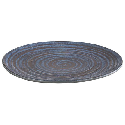 GGM Gastro (6 pcs) Plate - flat - LOOPS | - Melamine - Ø220mm - Blue/Grey