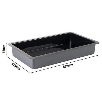 GGM Gastro (6 pcs) Polycarbonate Gastronorm Container GN 1/1 - Black - Depth: 85mm