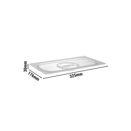 GGM Gastro (6 pcs) Polycarbonate GN Lid GN 1/3 - clear - 325x176x30mm - Height: 30mm