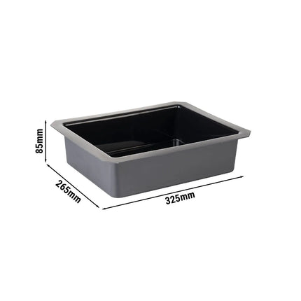 GGM Gastro (6 pcs) Polypropylene Gastronorm Container GN 1/2 - Black - Depth: 85mm