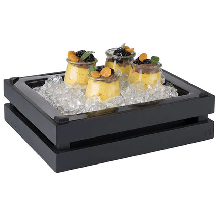 GGM Gastro (6 pcs) Polypropylene Gastronorm Container GN 1/2 - Black - Depth: 85mm