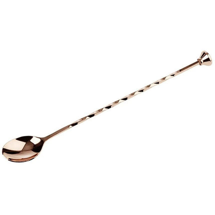 GGM Gastro (6 pcs) Professional Bar Spoon - Stainless Steel - with Twisted Stem - Length 270mm