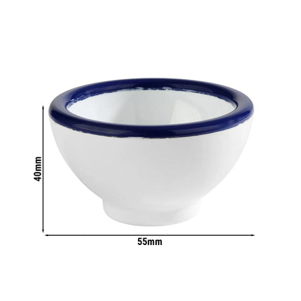GGM Gastro (6 pcs) Ramekin - ENAMEL LOOK - Melamine - 20ml - Ø55mm - White/Blue
