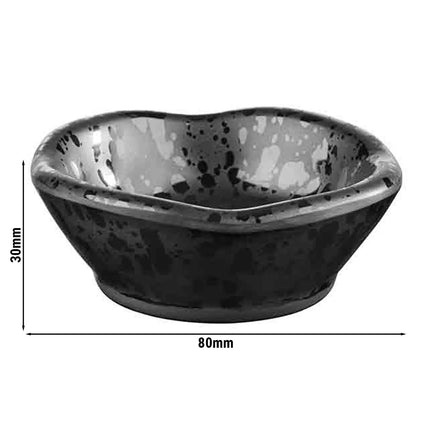 GGM Gastro (6 pcs) Ramekin - GLAMOUR - Melamine - 50ml - Ø80mm - Black