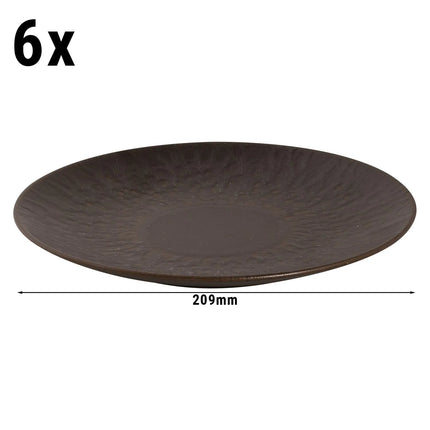 GGM Gastro (6 pcs) RUST | Plate - flat - Stoneware - Ø210mm - Brown