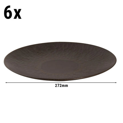 GGM Gastro (6 pcs) RUST | Plate - flat - Stoneware - Ø270mm - Brown