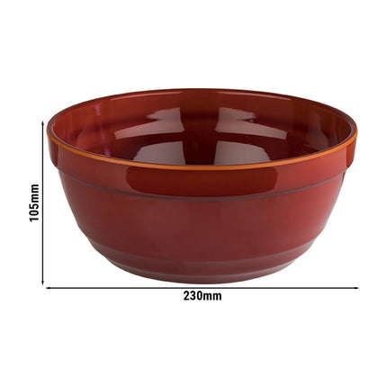 GGM Gastro (6 pcs) Salad Bowl - EMMA - Melamine - 2.3L - round - Ø 230mm - Red