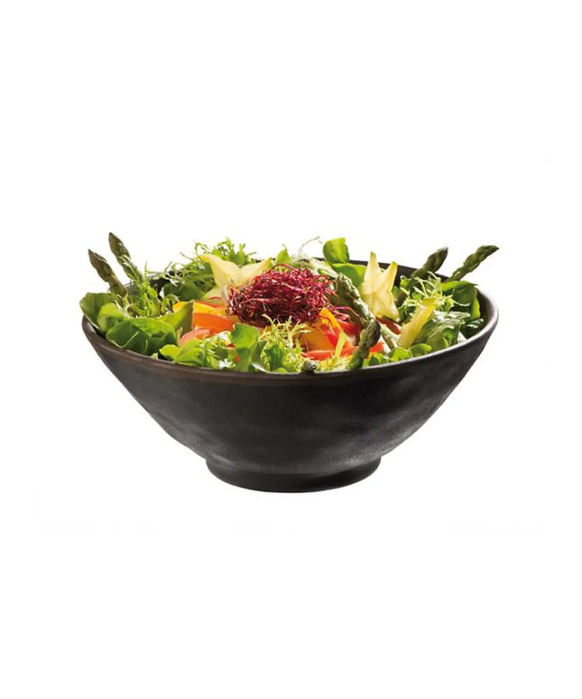 GGM Gastro (6 pcs) Salad Bowl - MARONE - Melamine - 1.4L - round - Ø 240mm - Black/Brown