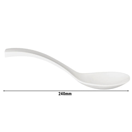 GGM Gastro (6 pcs) Salad Serving Spoon - Length: 240mm - Melamine - White