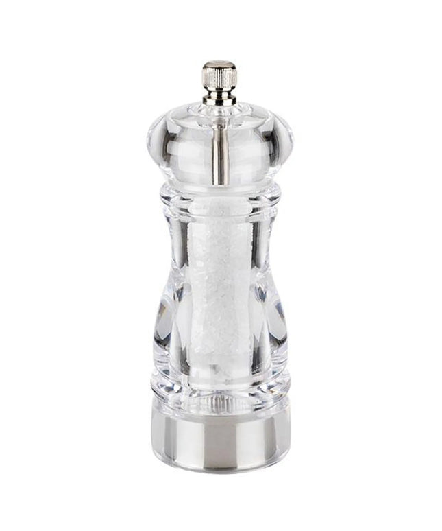 GGM Gastro (6 pcs) Salt Mill PREMIUM - CLEARGRIND - Acrylic - Height: 150mm - Clear