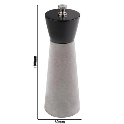 GGM Gastro (6 pcs) Salt Mill PREMIUM - ELEMENT - Concrete - Height: 180mm - Grey