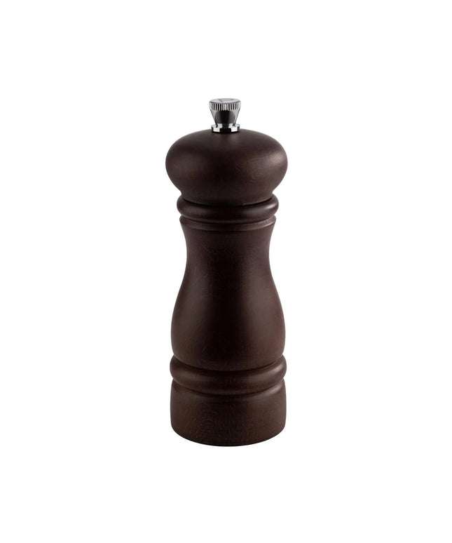 GGM Gastro (6 pcs) Salt Mill PREMIUM - ETERNAL - Beech Wood - Height: 155mm - Dark Brown