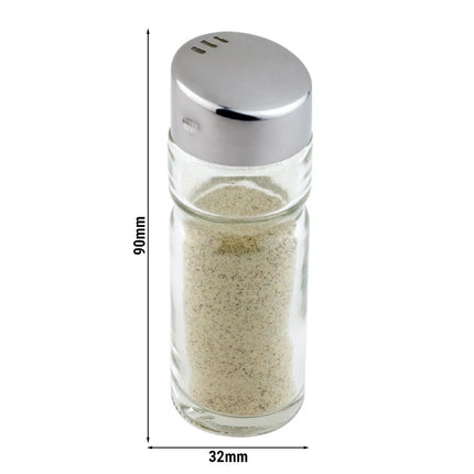 GGM Gastro (6 pcs) Salt & Pepper Shakers - Ø 32mm - Glass - Height: 90mm