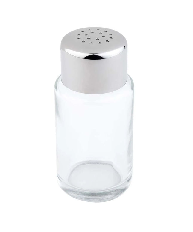 GGM Gastro (6 pcs) Salt & Pepper Shakers - fine - Holes Ø1.35mm - square - Stainless Steel - Glass - Height: 90mm - Matt