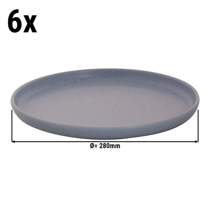 GGM Gastro (6 pcs) SANDY LOAM | Plate - flat - Stoneware - Ø280mm - Blue