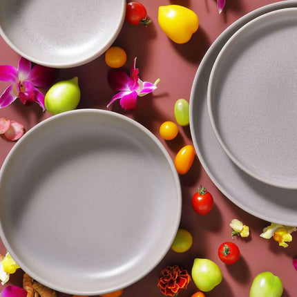 GGM Gastro (6 pcs) SANDY LOAM | Plates - flat - Stoneware - Ø280mm - Grey