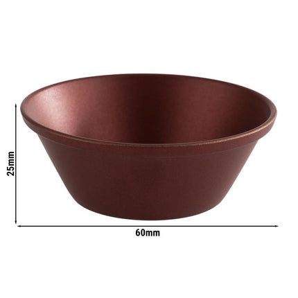GGM Gastro (6 pcs) Sauce Cup - 6-piece Set - Stainless Steel - 40ml - round - Ø60mm - Red