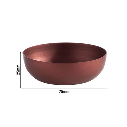 GGM Gastro (6 pcs) Sauce Cup - LEVANTE - Stainless Steel - 50ml - round - Ø75mm - Red