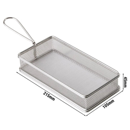 GGM Gastro (6 pcs) Serving Basket - SNACKHOLDER - Stainless Steel - Rectangular - 215x105mm