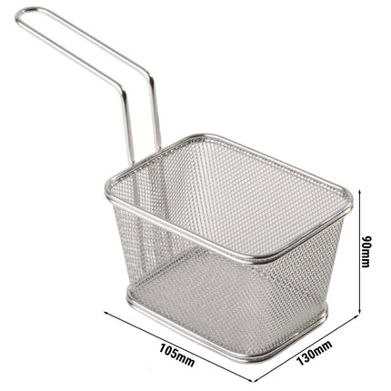 GGM Gastro (6 pcs) Serving Basket - SNACKHOLDER - Stainless Steel - Rectangular - 130x105mm