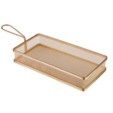 GGM Gastro (6 pcs) Serving Basket - SNACKHOLDER - Stainless Steel - Rectangular - 260x130mm - Copper