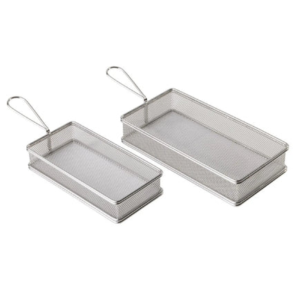 GGM Gastro (6 pcs) Serving Basket - SNACKHOLDER - Stainless Steel - Rectangular - 260x130mm