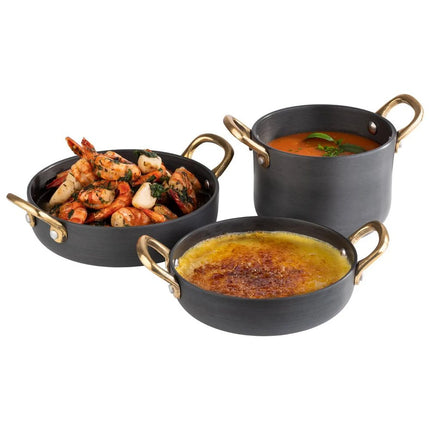 GGM Gastro (6 pcs) Serving Pot CASTORO - Aluminium - 0.5L - Ø 150mm - Height: 40mm - Grey