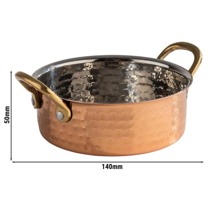 GGM Gastro (6 pcs) Serving Pot MUMBAI - Stainless Steel - 0.5L - Ø 140mm - Height: 50mm - Copper