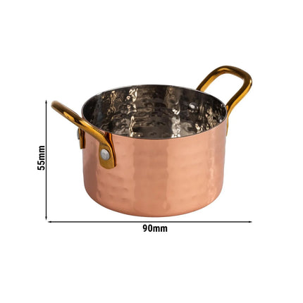 GGM Gastro (6 pcs) Serving Pot MUMBAI - Stainless Steel - 300ml - Ø 90mm - Height: 55mm - Copper