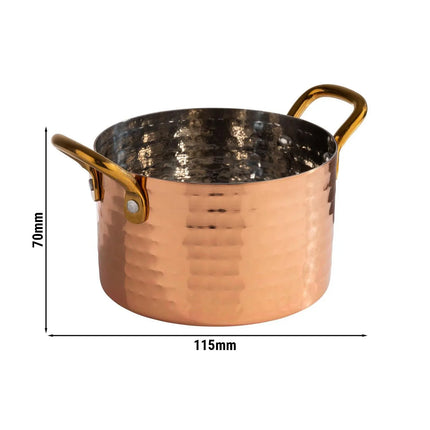 GGM Gastro (6 pcs) Serving Pot MUMBAI - Stainless Steel - 600ml - Ø 115mm - Height: 70mm - Copper