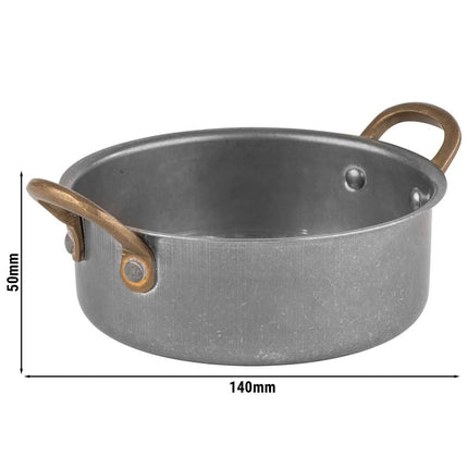 GGM Gastro (6 pcs) Serving Pot VINTARA - Stainless Steel - 0.55L - Ø 140mm - Height: 50mm