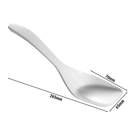 GGM Gastro (6 pcs) Serving Spoon PREMIUM - Length: 265mm - Melamine - White