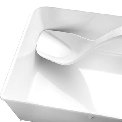 GGM Gastro (6 pcs) Serving Spoon PREMIUM - Length: 265mm - Melamine - White